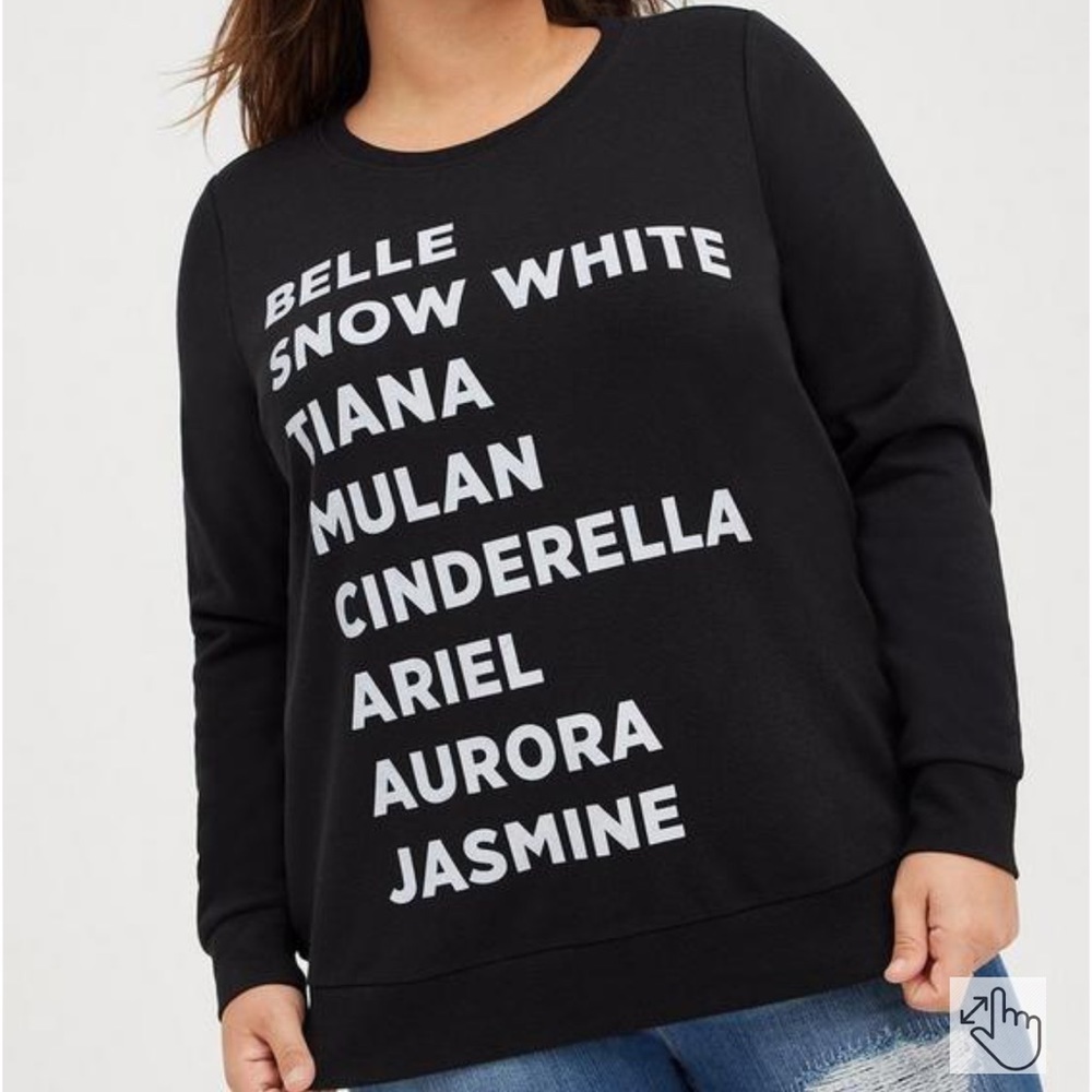 Torrid Sweatshirt - Cozy Fleece Disney Princess - Picture 1 of 3